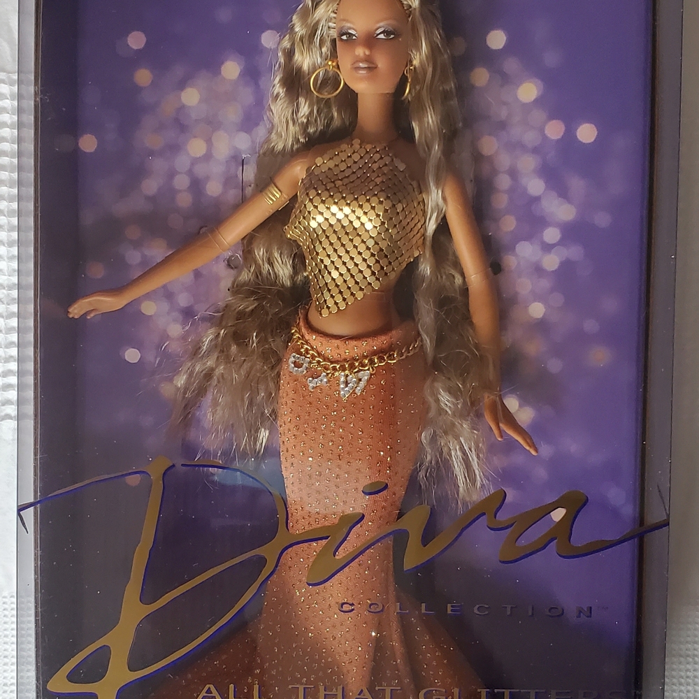 Barbie Diva Collection Doll in Gold and Orange. Never Openned. New